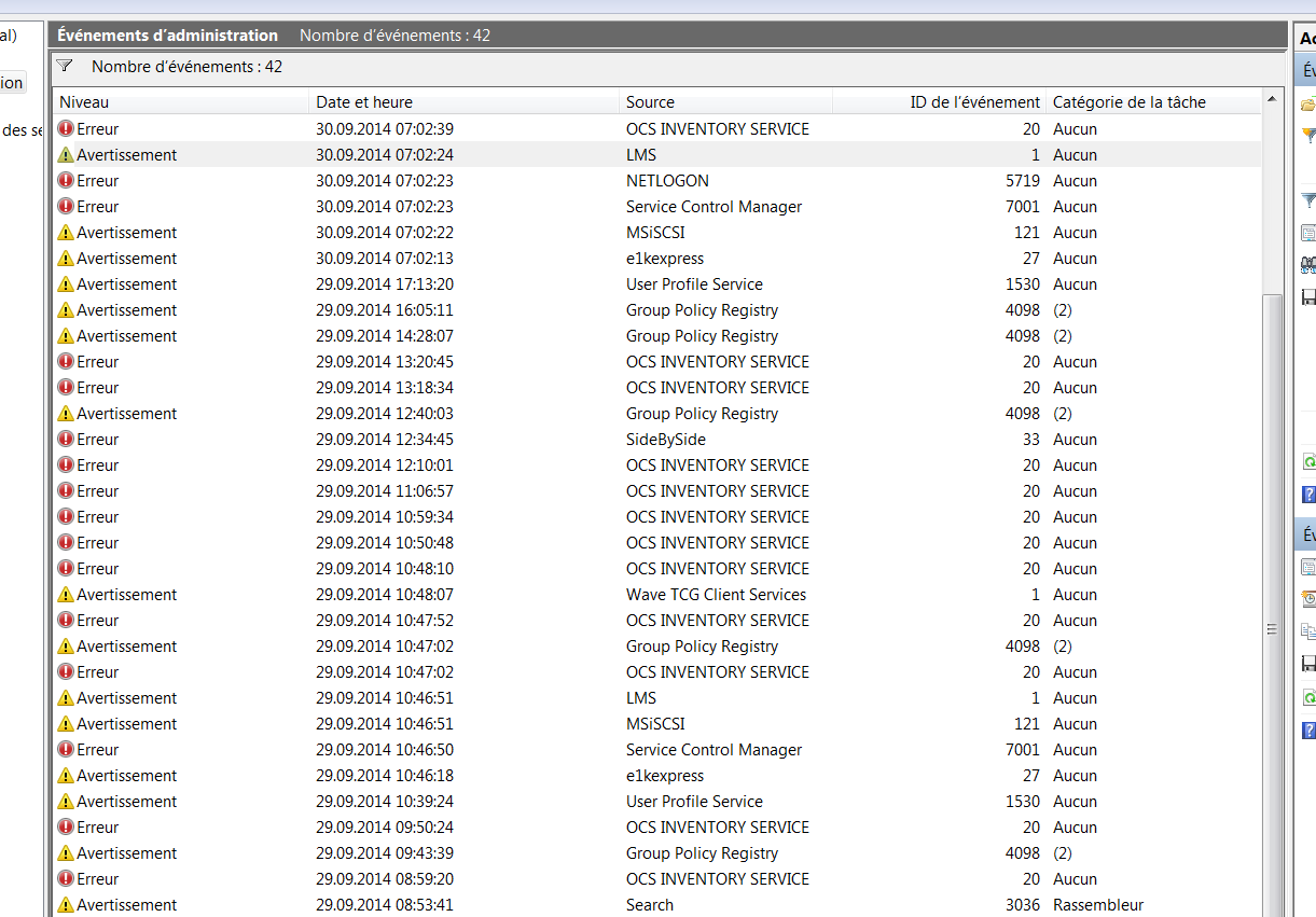 copie de l'observateur d'évènements
