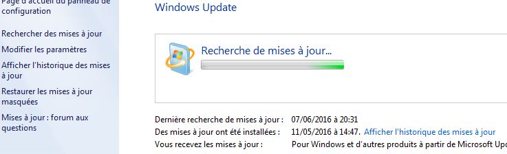 Capture-recherche actuelle des mises à jour WS7.JPG